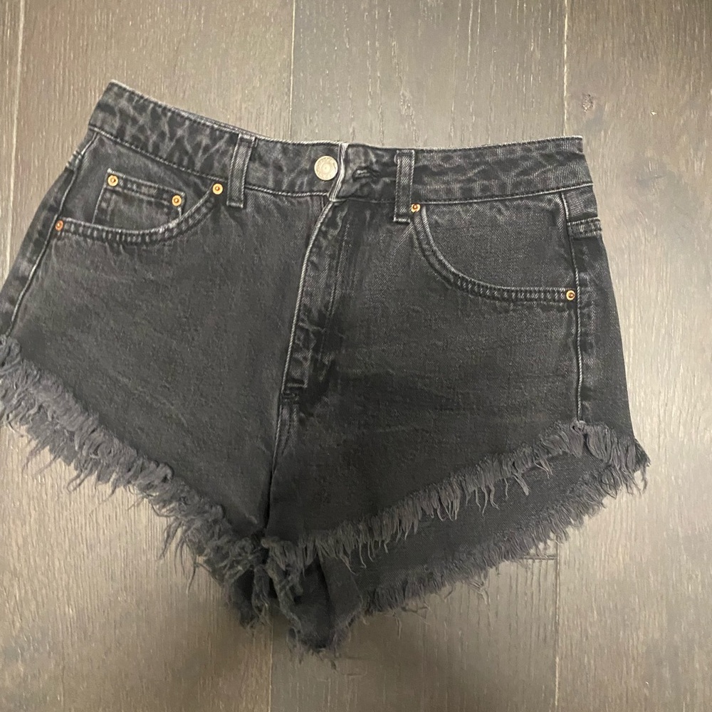 Black jean shorts